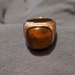 TigersEye Silver Ring